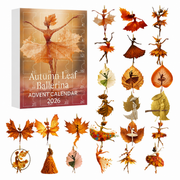 Autumn Leaf Ballerina Advent Calendar 2025, 24PCS Fall Fairy Acrylic Ornaments, Whimsical Autumn Dancer Countdown Calendar, Christmas Gift