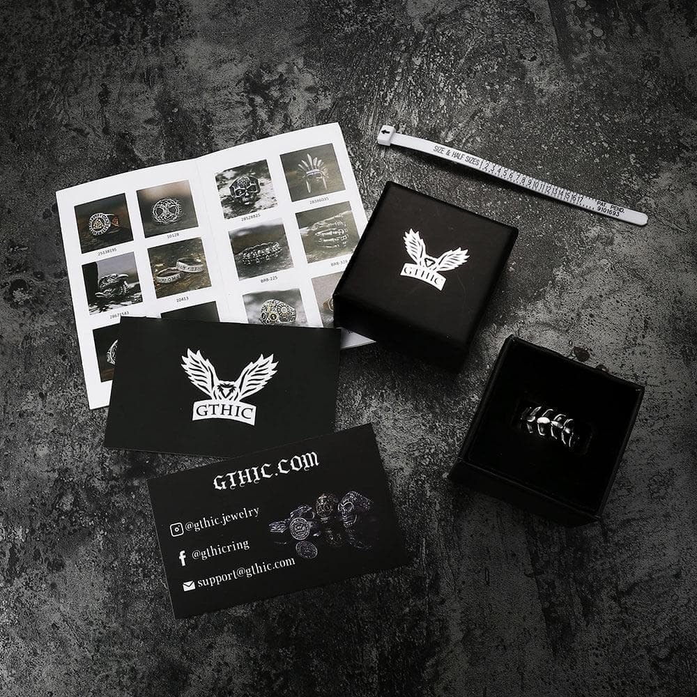 Fishbone Stainless Steel Vertebrae Ring