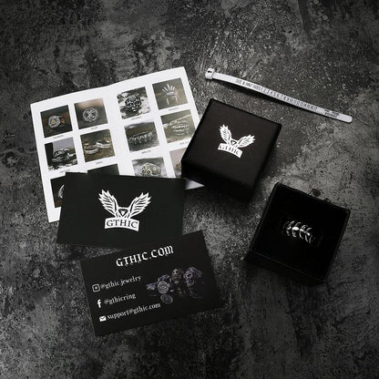 Fishbone Stainless Steel Vertebrae Ring