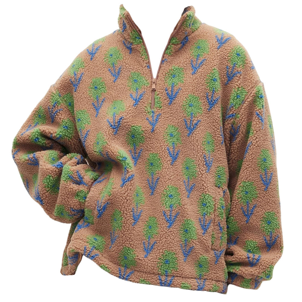 Secret Garden Zip-Up Fleece Sweatshirt