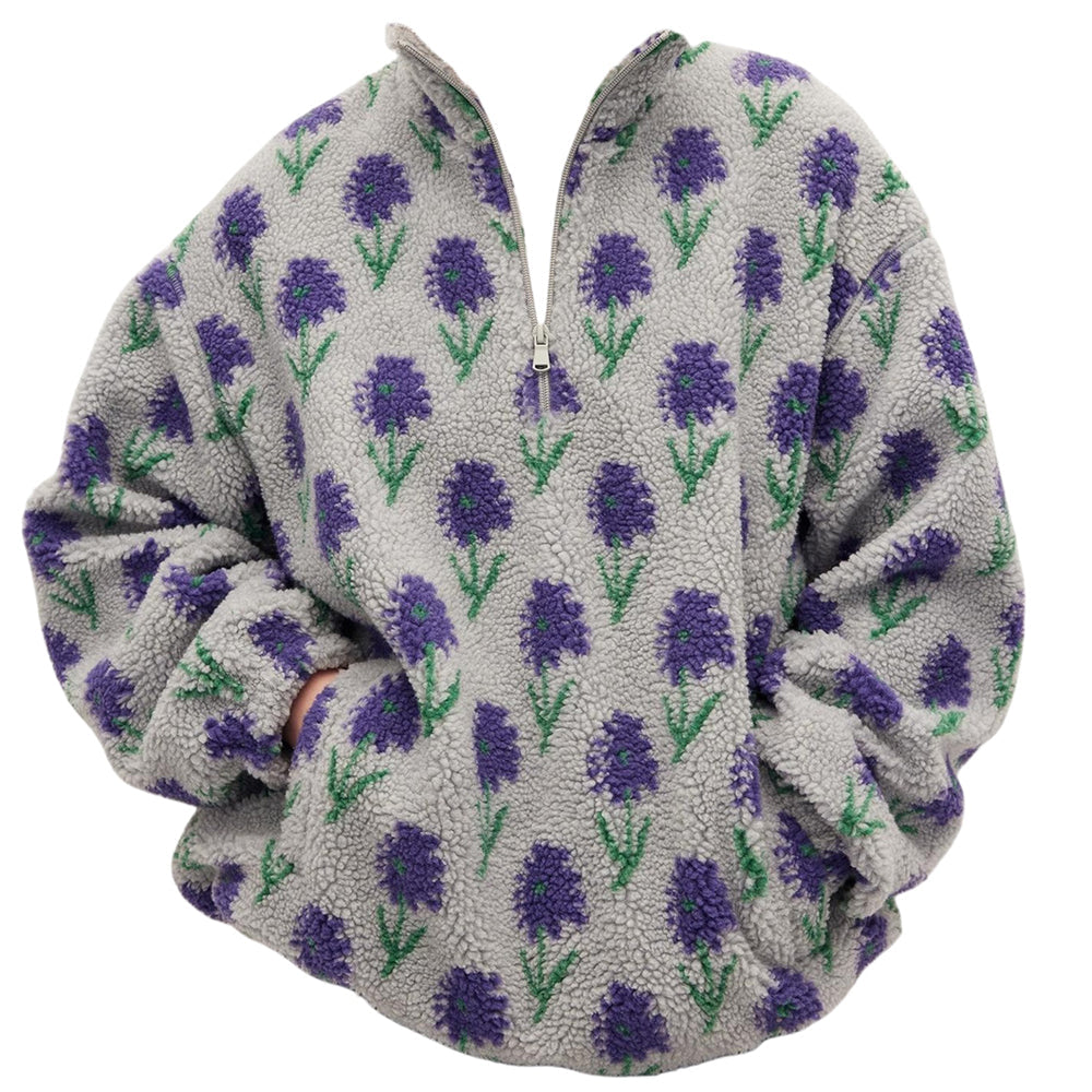 Secret Garden Zip-Up Fleece Sweatshirt