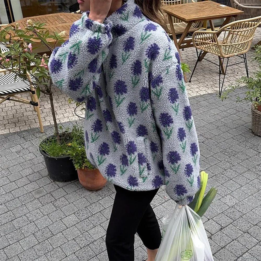 Secret Garden Zip-Up Fleece Sweatshirt