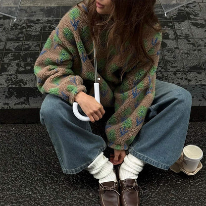 Secret Garden Zip-Up Fleece Sweatshirt