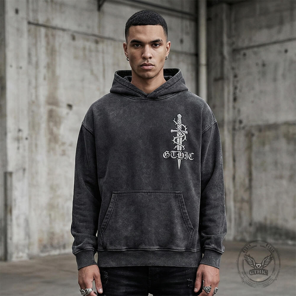 Forged In Darkness Skull Snake Vintage Washed Hoodie
