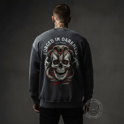 Forged In Darkness Skull Snake Vintage Washed Sweatshirt