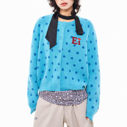 French Girl Polka Dot Cardigan