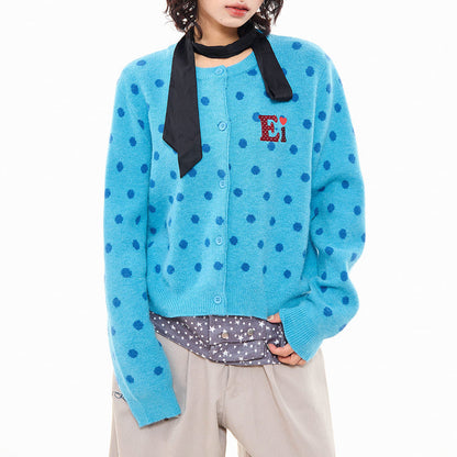 French Girl Polka Dot Cardigan