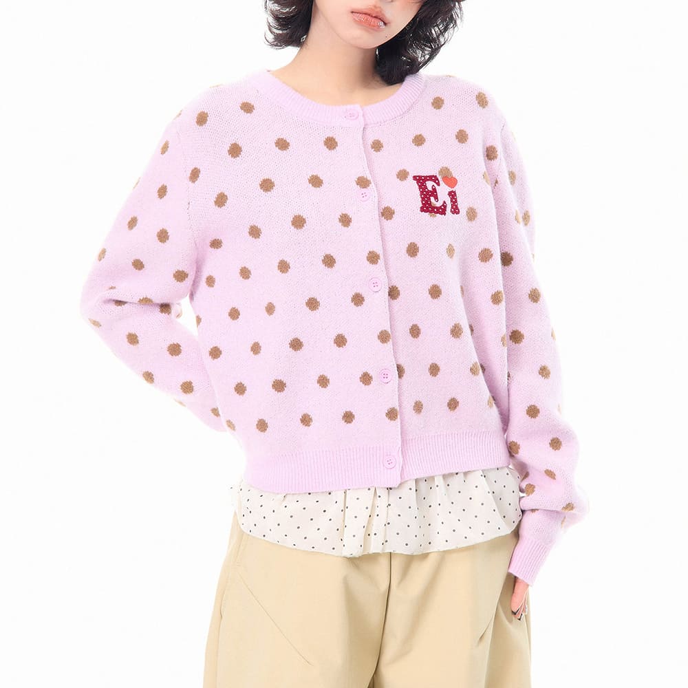 French Girl Polka Dot Cardigan