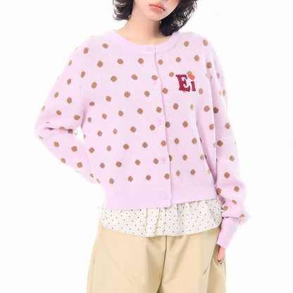 French Girl Polka Dot Cardigan