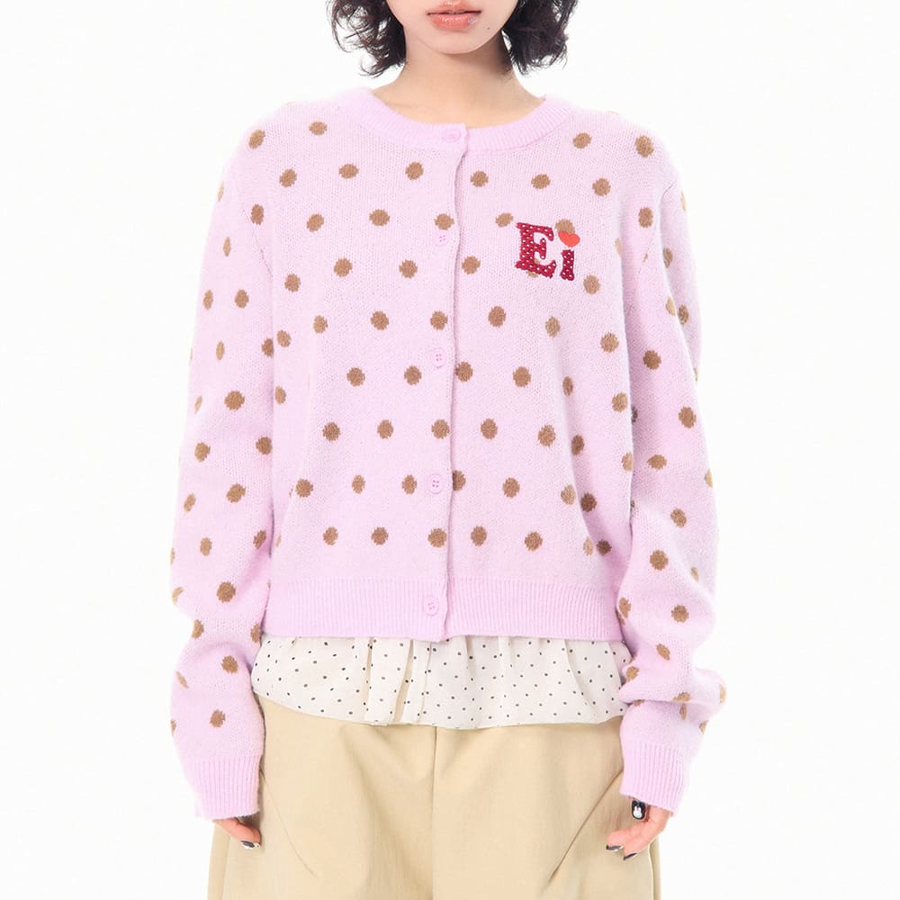 French Girl Polka Dot Cardigan
