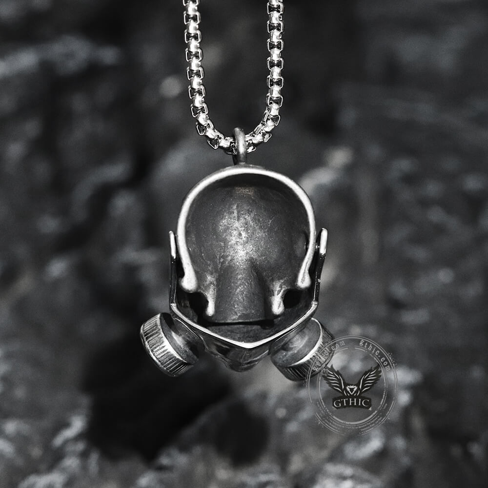 Gas Mask Skull Stainless Steel Pendant
