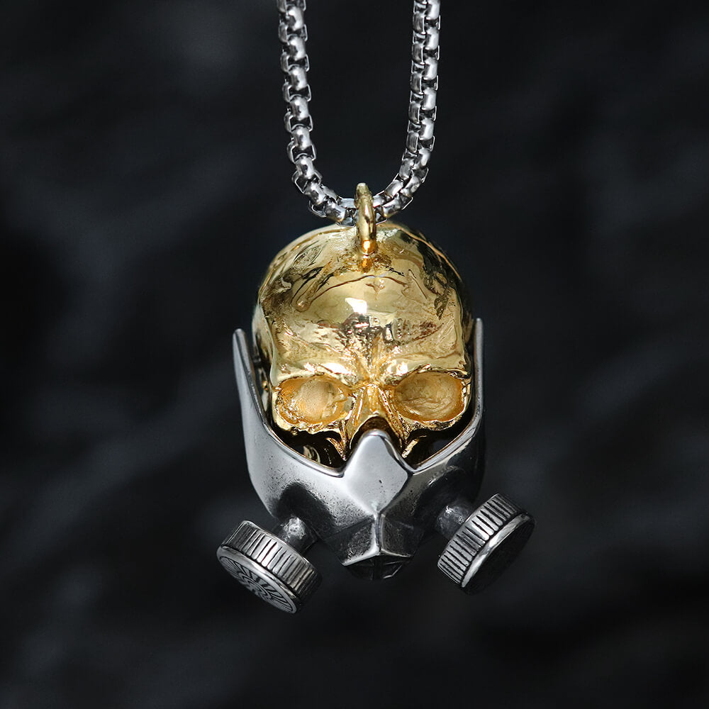 Gas Mask Skull Stainless Steel Pendant