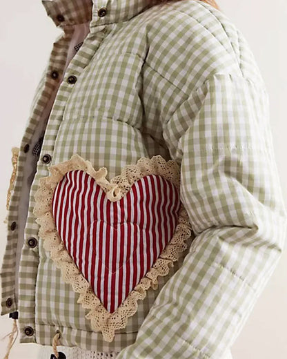 Gingham Heart Pocket Jacket