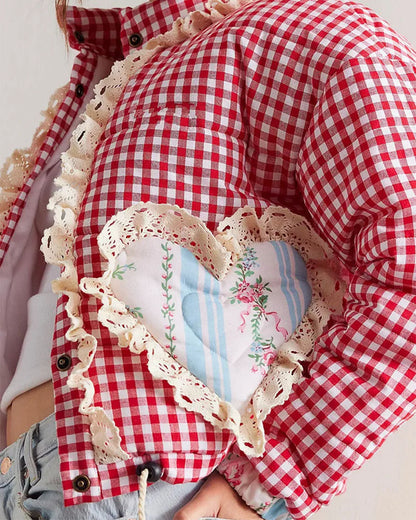 Gingham Heart Pocket Jacket