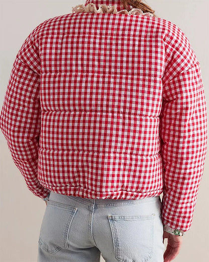 Gingham Heart Pocket Jacket
