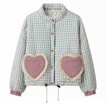 Gingham Heart Pocket Jacket