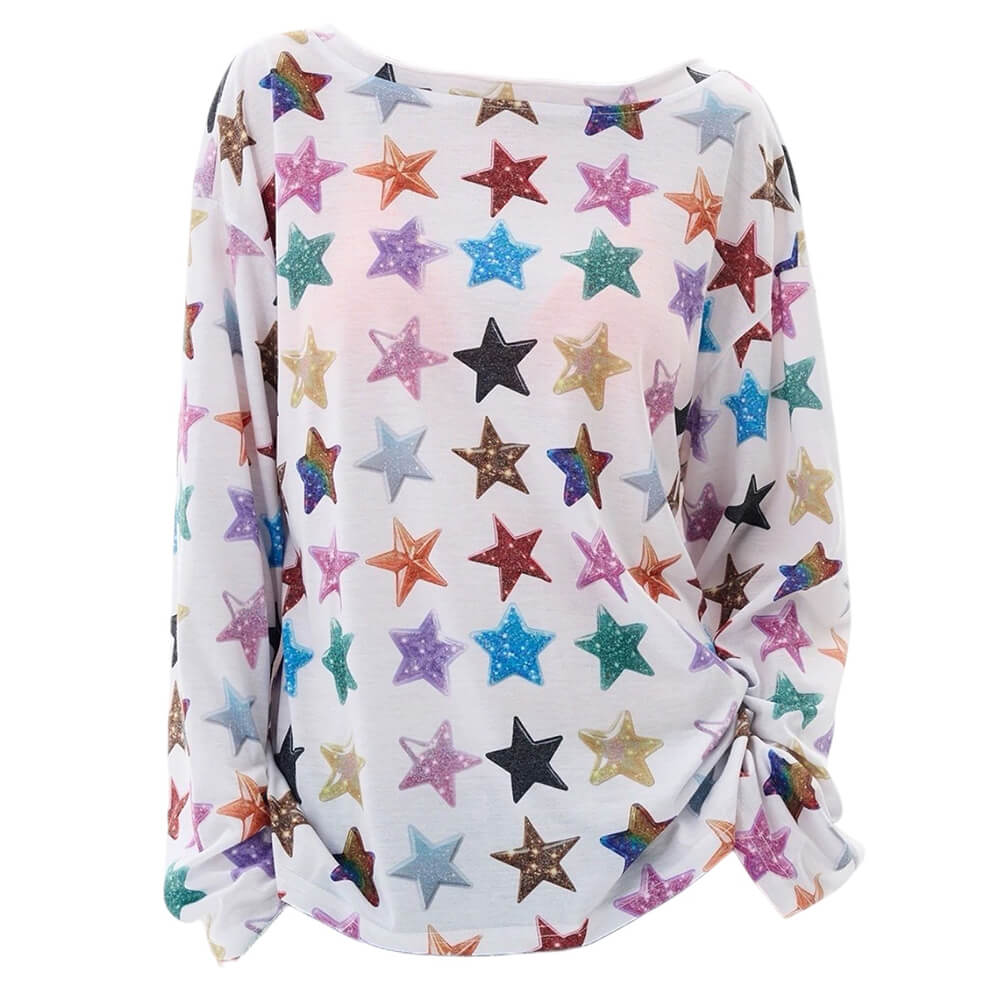 Glitter Star Long Sleeve Top