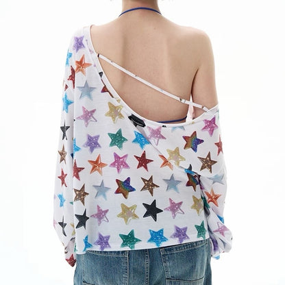 Glitter Star Long Sleeve Top