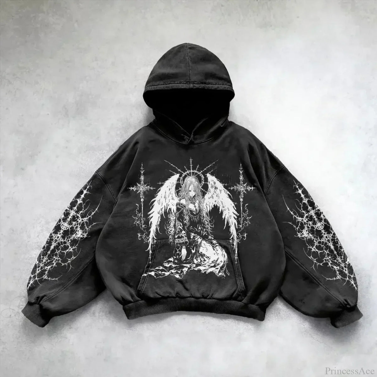 Goddess Pattern Print Hoodie