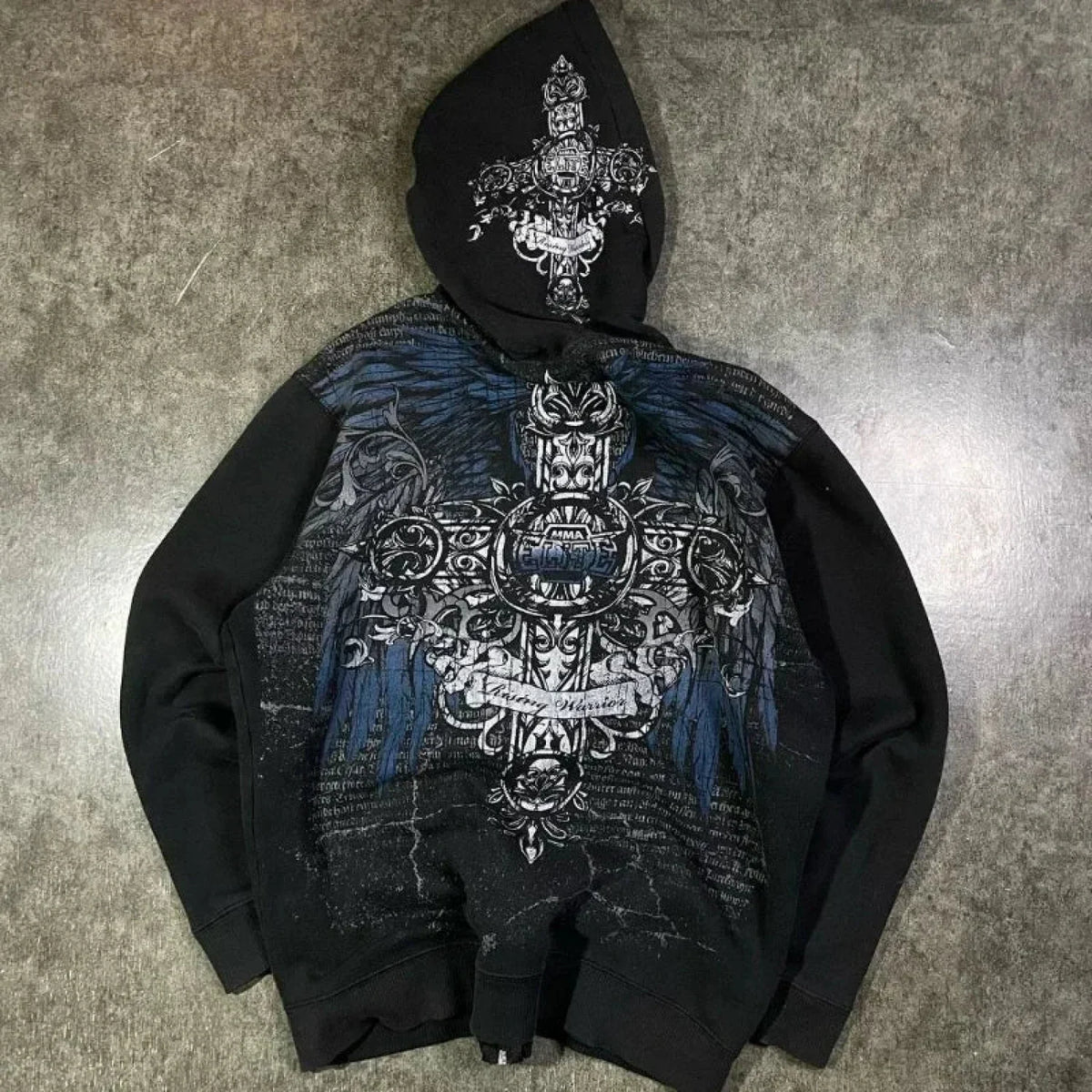 Gothic Long Sleeve Zipper Hoodie