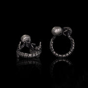 Gothic Love Kiss Sterling Silver Skull Ring