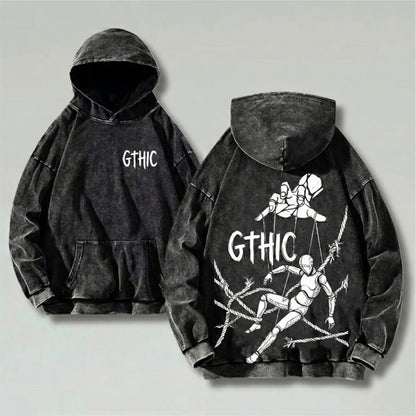 Gothic Puppet Master Vintage Washed Hoodie