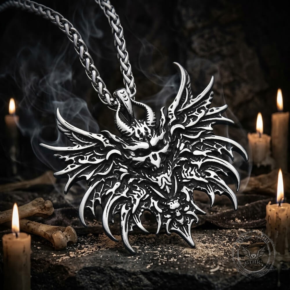 Gothic Skull Demon Stainless Steel Pendant