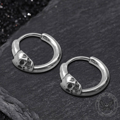Gothic Skull Stainless Steel Earrings
