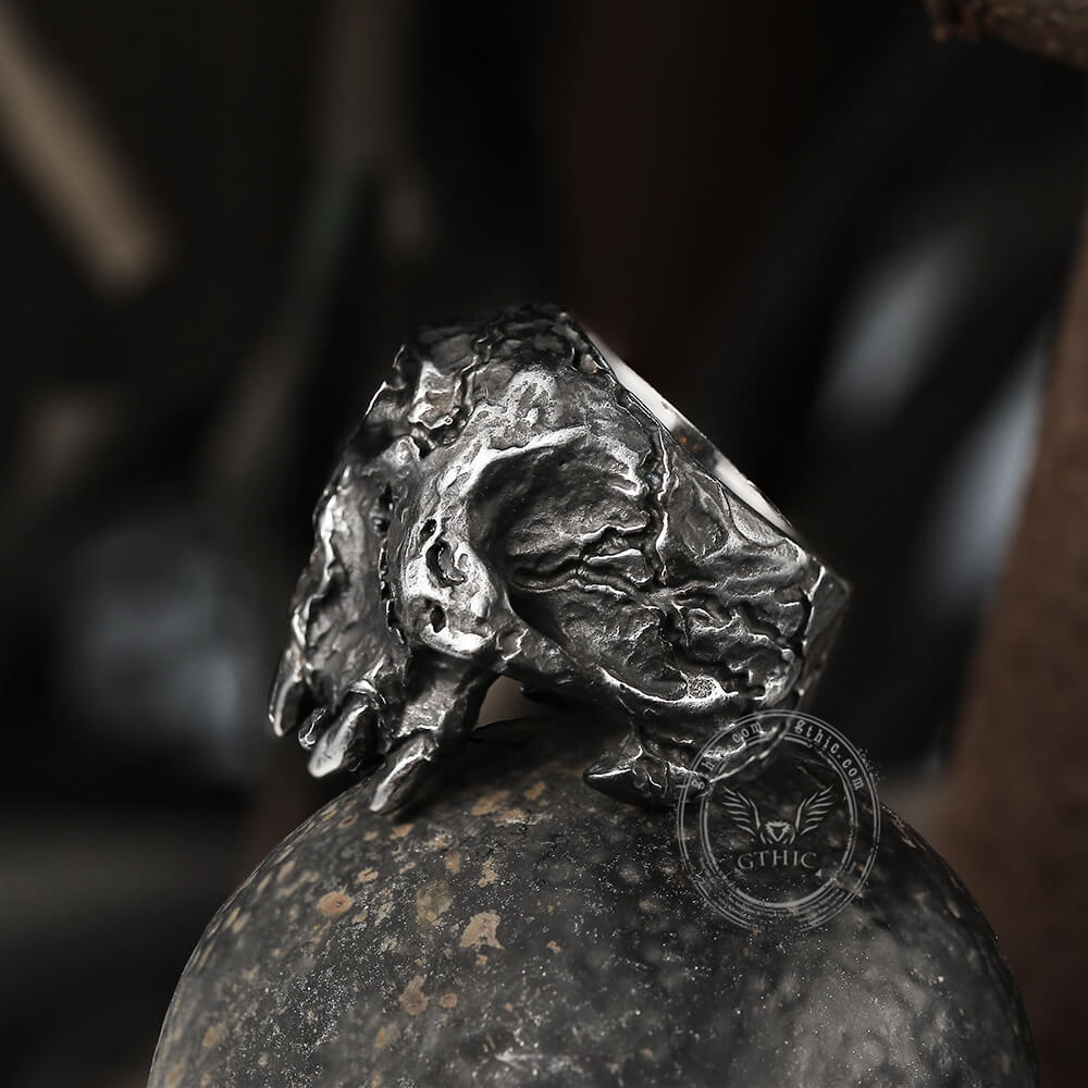 Greek Mythology Cyclops Skull Stainless Steel Ring