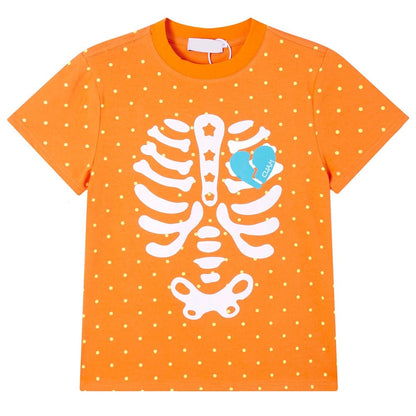 Grunge Skeleton Heart Print T-Shirt