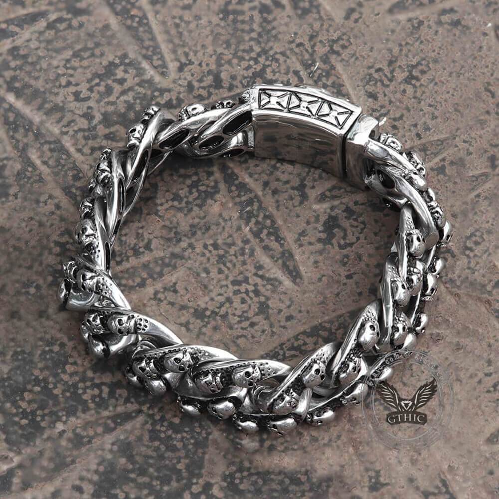 Punk Ghost Head Stainless Steel Skull Bracelet
