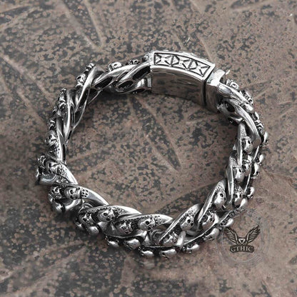 Punk Ghost Head Stainless Steel Skull Bracelet