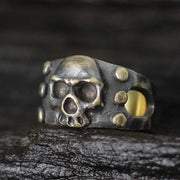 Vintage Punk Sterling Silver Skull Ring