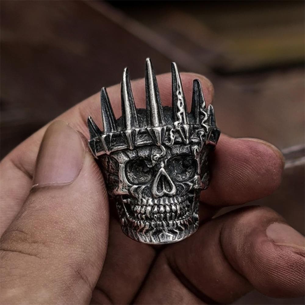 Nobility King Crown Stainless Steel Skull Ring