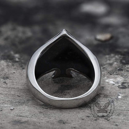 Spades Stainless Steel Skull Ring