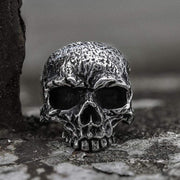 Vintage Rugged Stainless Steel Skull Ring