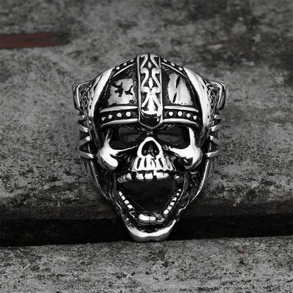 Berserker Stainless Steel Viking Skull Ring