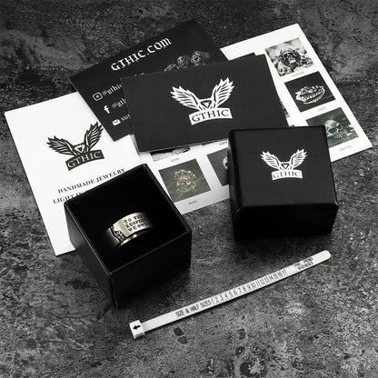 Half-Faced Skull Sterling Silver Ring