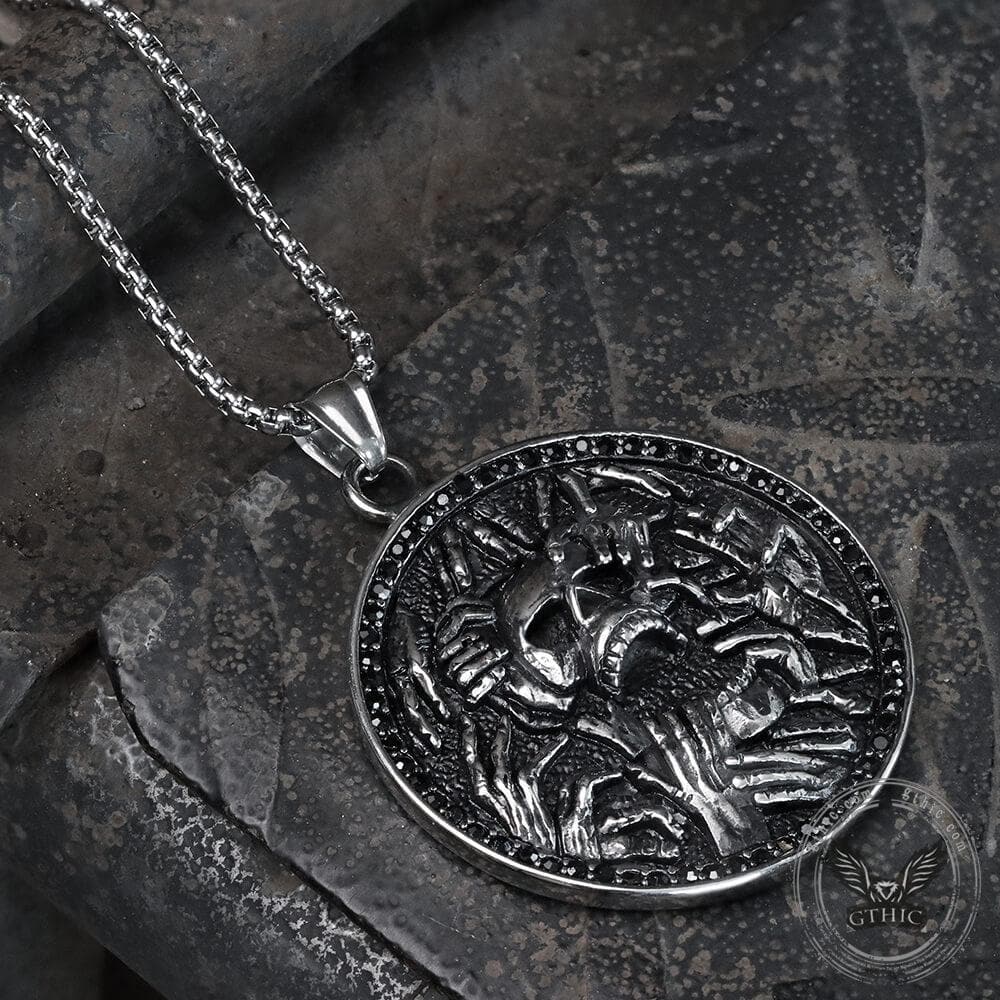 Halloween Hell Ghost Stainless Steel Pendant