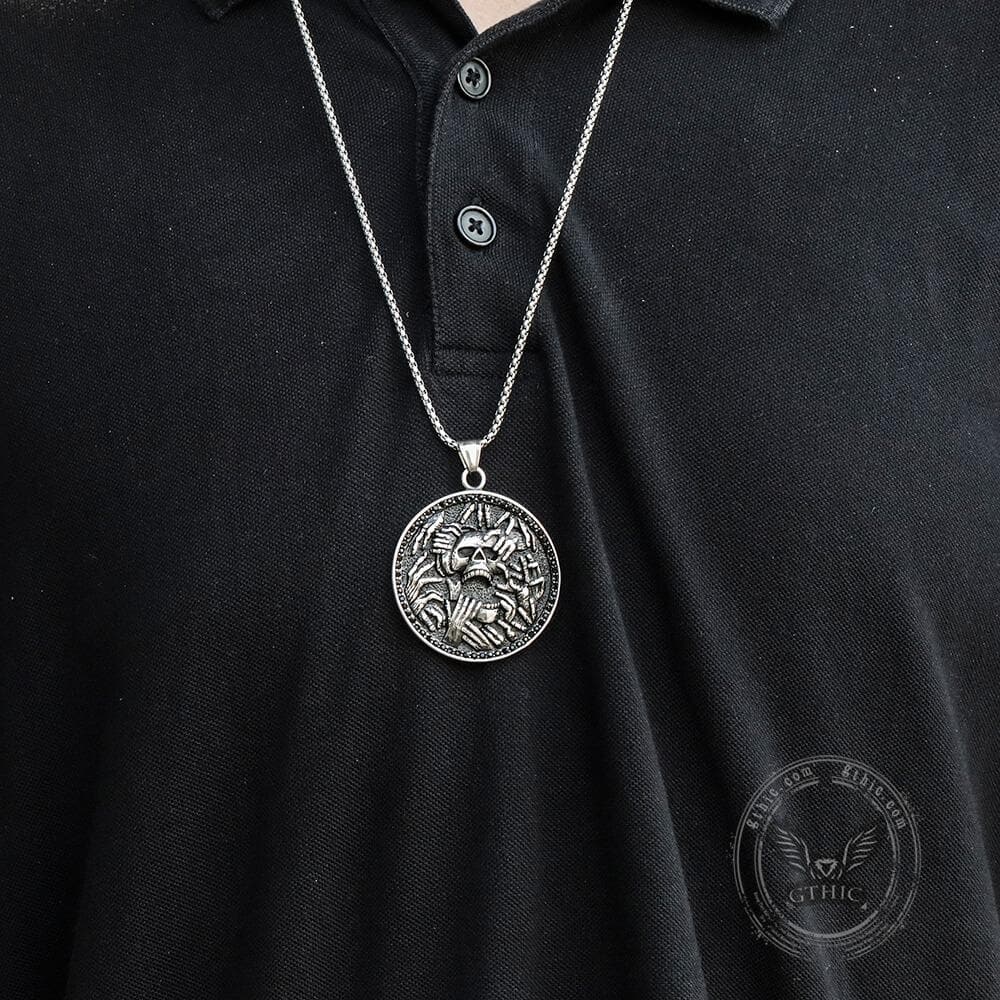 Halloween Hell Ghost Stainless Steel Pendant