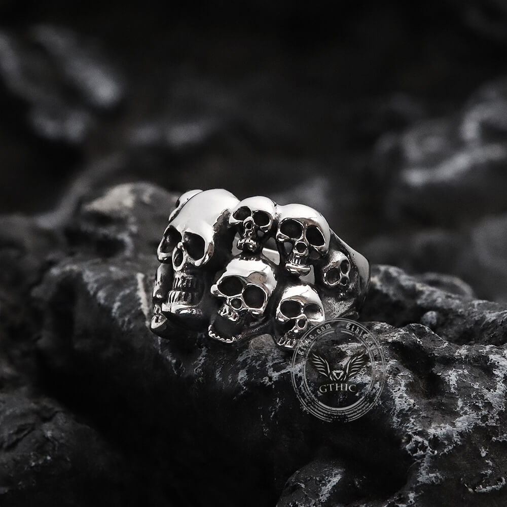 Halloween Specter Skull Stainless Steel Ring