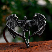 Heart Shape Skeleton Stainless Steel Skull Pendant