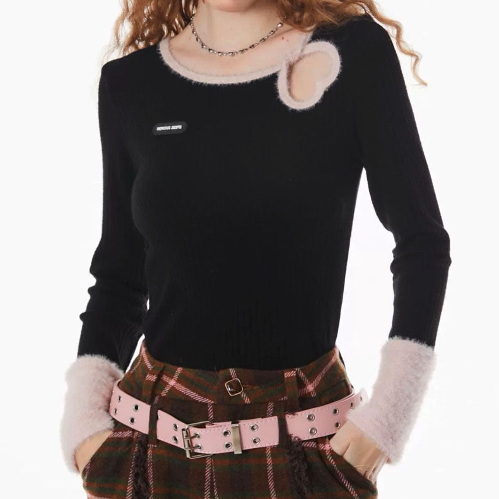 Secret Crush Heart Cutout Top