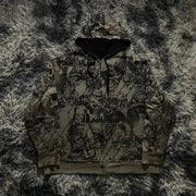 High-Quality Gothic Skull Print Hoodie