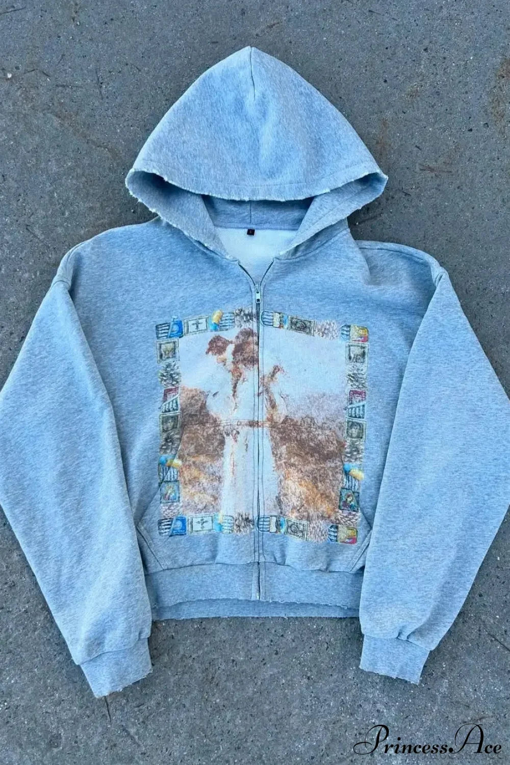 Hip-Hop Retro Printed Hoodie