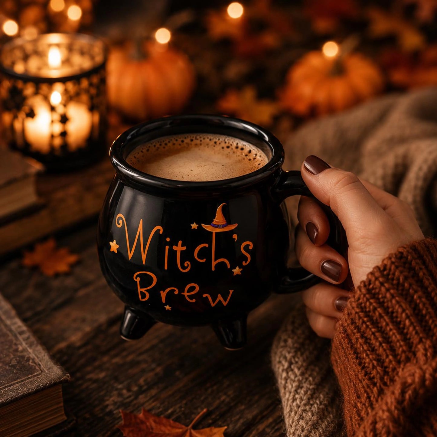 Witchs Brew Cauldron Mug Halloween
