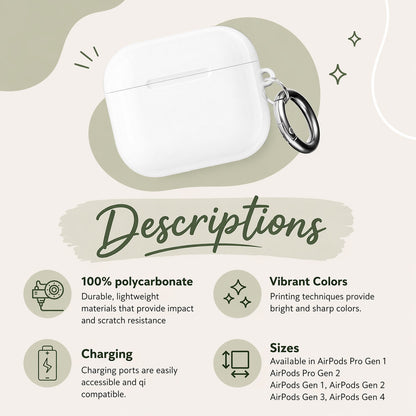 Floral Green Camouflage AirPods Case