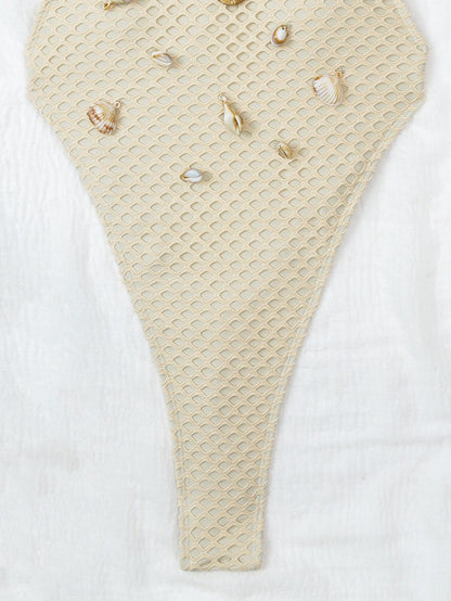 Mesh Sea Shell One Piece Swimsuit