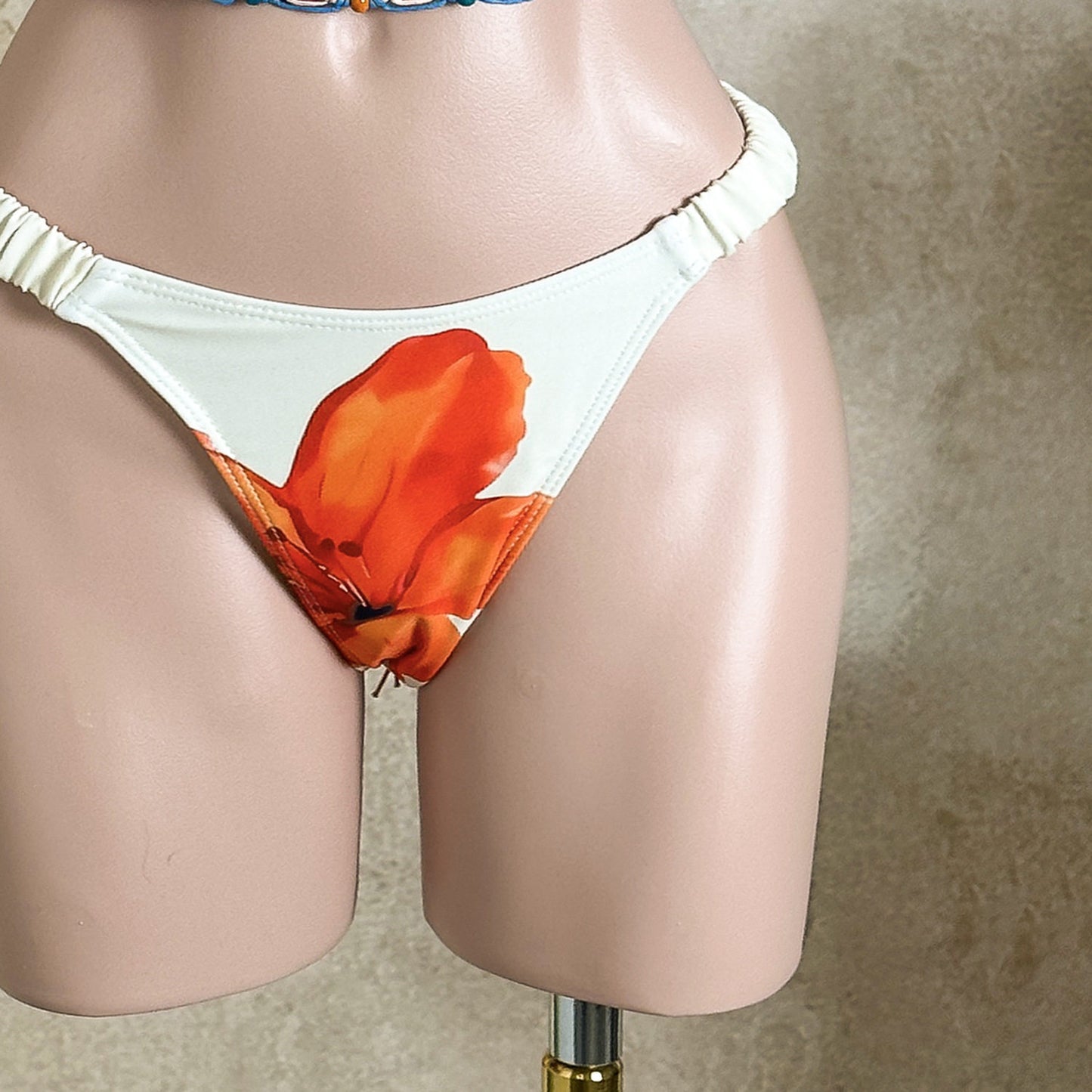 Floral Ruched High-Leg Bikini Set