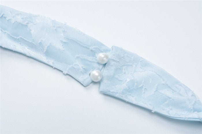 Light Blue Lace Halter Corset Mini Dress